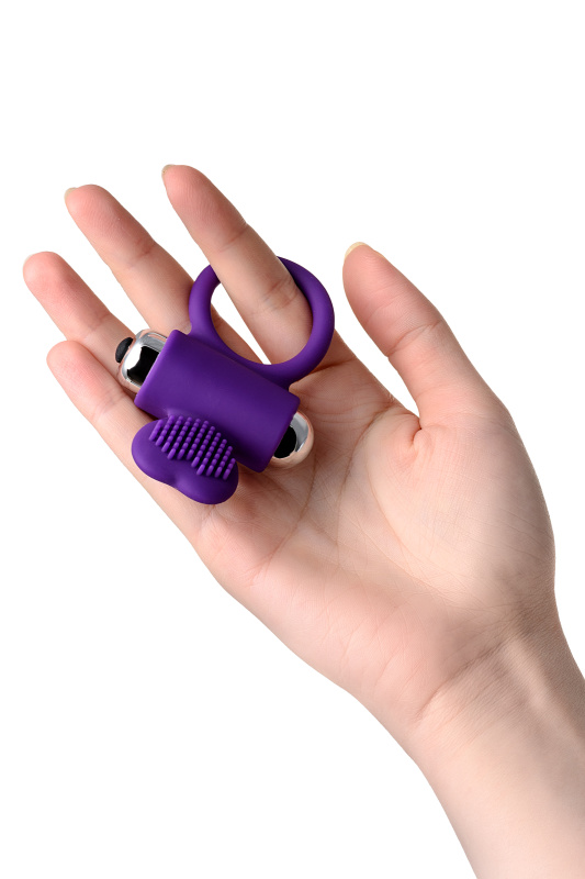 Изображение 8, Виброкольцо с ресничками JOS PERY, силикон, фиолетовый, 9 см, TFA-782008