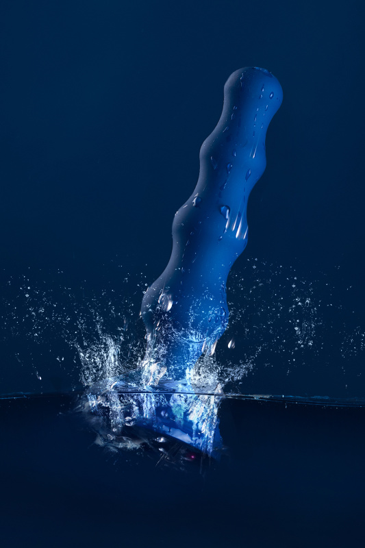 Изображение 17, Анальная вибровтулка O'Play Wave с пультом ДУ, силикон, синий, 15,5 см., TFA-221003