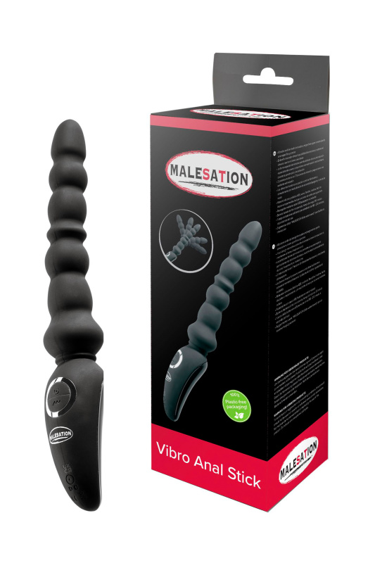 Изображение 3, Анальный вибростимулятор MALESATION Vibro Anal Stick, силикон, черный, TFA-31607
