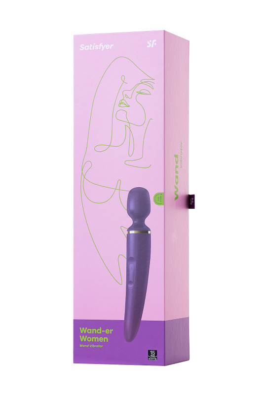 Изображение 8, Нереалистичный вибратор Satisfyer Woman Wand, ABS пластик, фиолетовый, 34 см., TFA-J2018-47-3