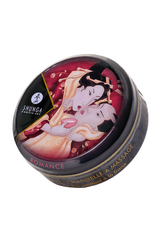 Изображение 2, Массажное аромамасло в виде свечи Shunga «Романтика.Шампанское и клубника» (Romance), 30 мл, TFA-274608