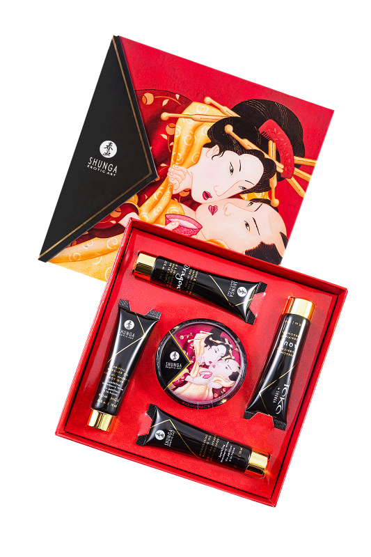 Изображение 1, Набор Shunga «Секрет Гейши» (Geisha's Secret), 5 средств, аромат клубника и шампанское, FER-8208