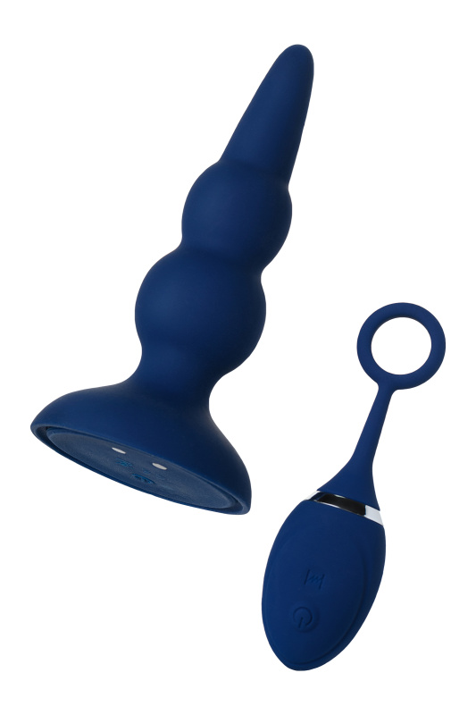 Изображение 2, Анальная вибровтулка O'Play Prime с пультом ДУ, силикон, синий, 12 см., TFA-221002