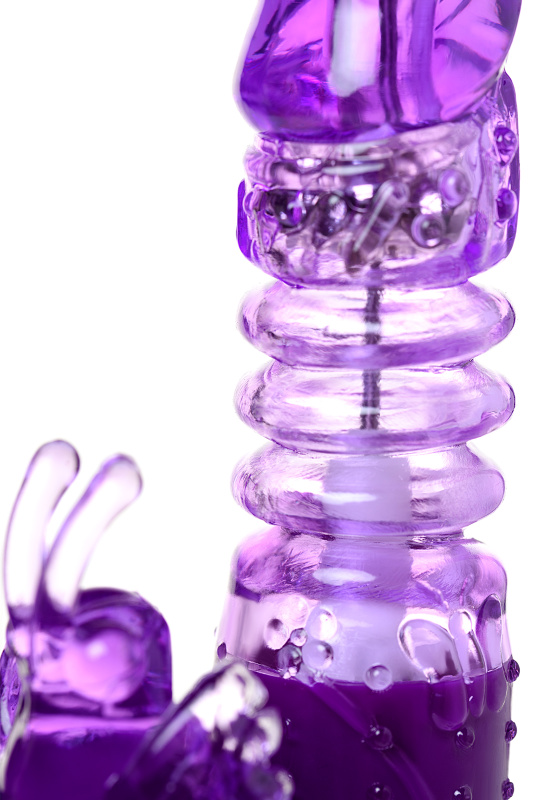 Изображение 12, Вибратор Штучки-дрючки с клиторальным стимулятором, TPR, фиолетовый, 23 см, TFA-690502