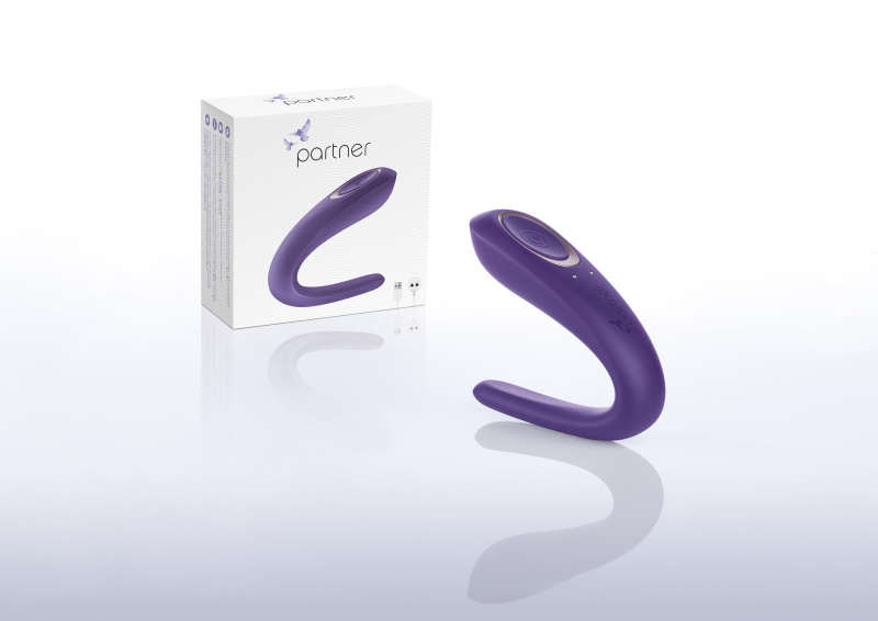 Изображение 10, Многофункциональный стимулятор для пар Satisfyer Partner Toy, силикон, фиолетовый, 18,5 см., TFA-J2008-2