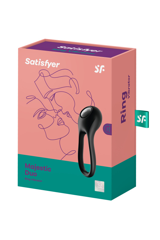 Изображение 5, Эрекционное кольцо на пенис Satisfyer Majestic Duo, силикон, чёрный, TFA-4009957 Изображение 5, Эрекционное кольцо на пенис Satisfyer Majestic Duo, силикон, чёрный, TFA-4009957