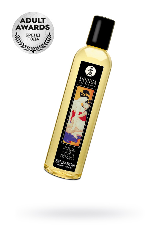 Изображение 9, Масло для массажа Shunga Sensation, натуральное, возбуждающее, лаванда, 240 мл, TFA-271006