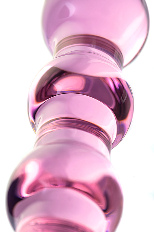 Изображение 4, Двусторонний фаллоимитатор Sexus Glass, стекло, розовый, 18 см, TFA-912129