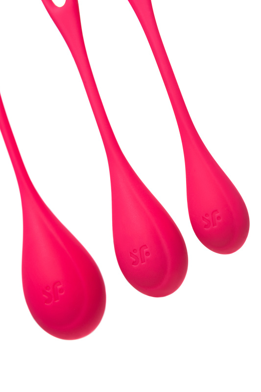 Изображение 11, Набор вагинальных шариков Satisfyer YONI, силикон, красный, Ø 2 см., TFA-J1517-2