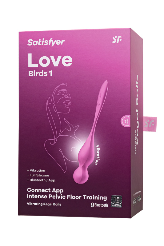 Изображение 9, Вагинальные шарики с вибрацией Satisfyer Love Birds 1 Connect App, розовый, 22,2 см, TFA-4002927