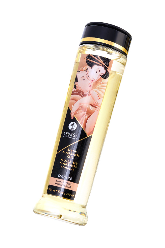 Изображение 4, Масло для массажа Shunga Desire, натуральное, возбуждающее, ваниль, 240 мл, TFA-271001
