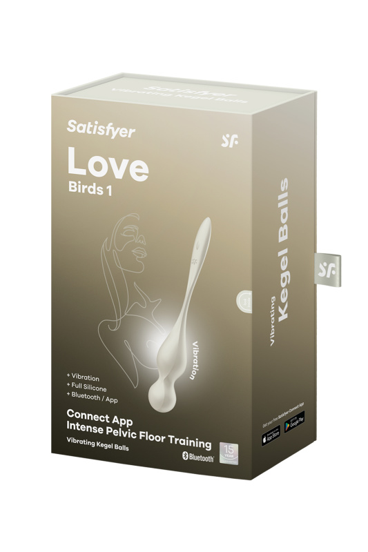 Изображение 6, Вагинальные шарики с вибрацией Satisfyer Love Birds 1 Connect App, белый, 22,2 см, TFA-4002910