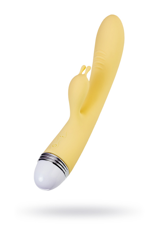 Изображение 1, Вибратор с клиторальным стимулятором Flovetta by Toyfa Aster, силикон, желтый, 22 см, TFA-457701