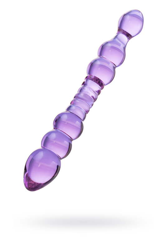 Изображение 1, Двусторонний фаллоимитатор Sexus Glass, стекло, розовый, 22,5 см, TFA-912072