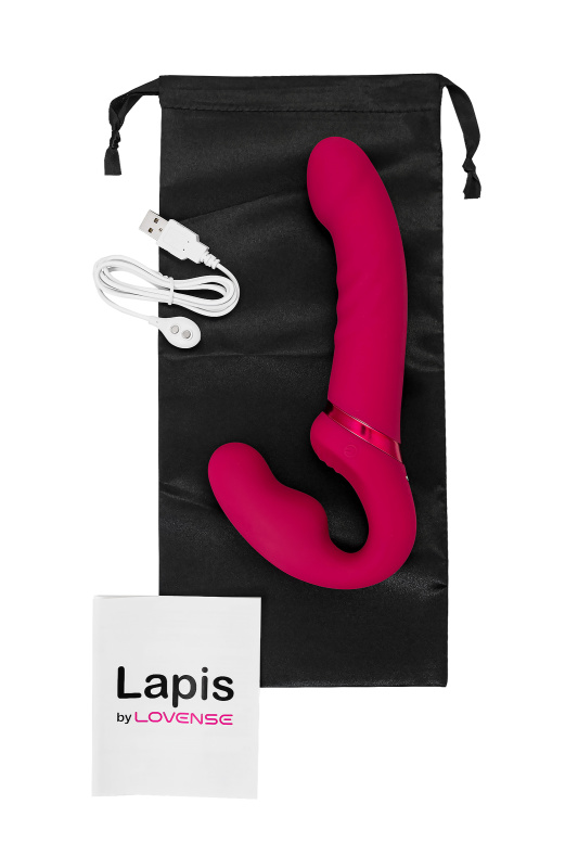 Изображение 8, Страпон LOVENSE Lapis, силикон, красный, 23 см, TFA-LE-36