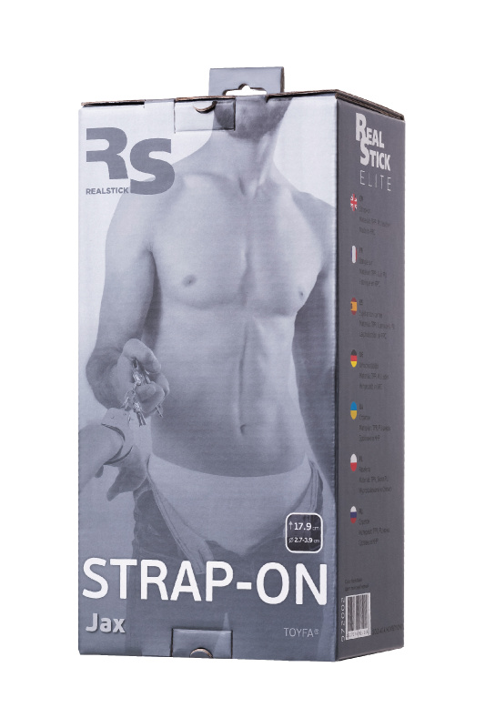 Изображение 12, Страпон на креплении TOYFA RealStick Strap-On Jax, TPR, телесный, 17,9 см, TFA-972002