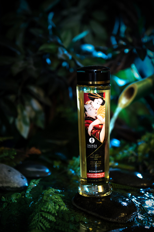 Изображение 8, Масло для массажа Shunga Romance, натуральное, возбуждающее, клубника и шампанское, 240 мл, TFA-271008