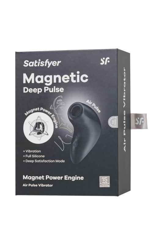 Изображение 11, Вакуум-волновой стимулятор клитора Satisfyer Magnetic Deep Pulse, силикон, черный, 11,6 см, TFA-J2018-149-3
