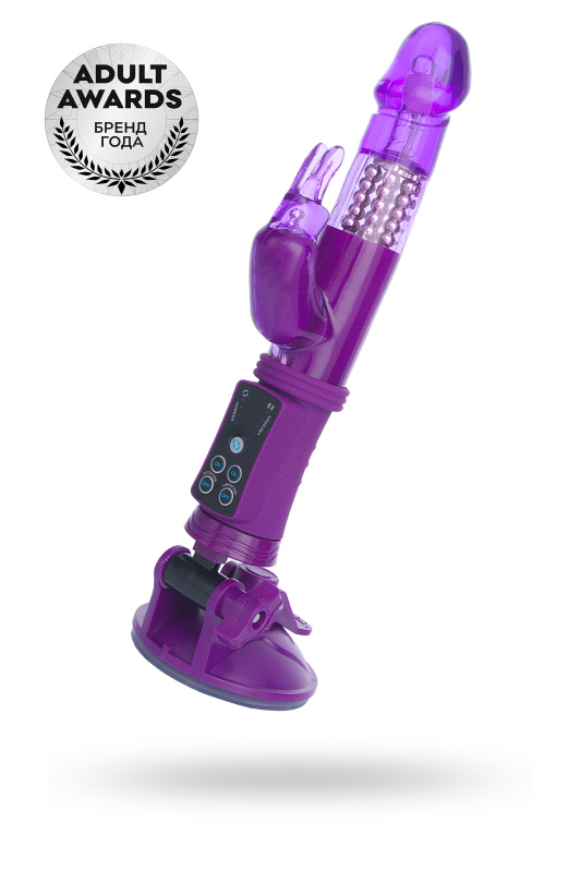 Изображение 1, Вибратор с клиторальным стимулятором TOYFA A-Toys, TPR, фиолетовый, 22 см, TFA-765009