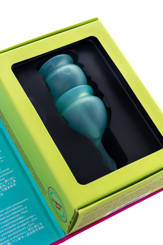 Изображение 10, Менструальная чаша Satisfyer Feel Good, 2 шт в наборе, силикон, зеленый, FER-J1763-5