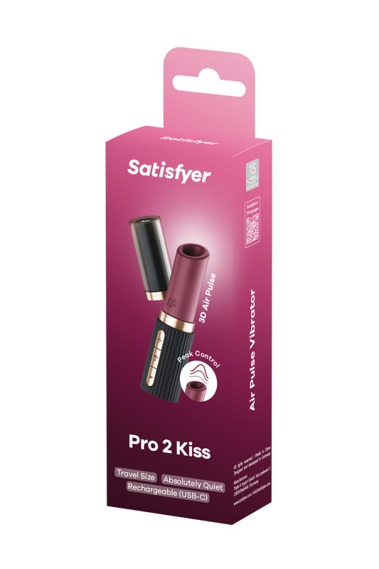 Изображение 6, Мини-вибратор с 3D пульсацией Satisfyer Deep Kiss с USB-C зарядкой, силикон, ABS, чёрный, 11,4 см, TFA-4083247 Изображение 6, Мини-вибратор с 3D пульсацией Satisfyer Deep Kiss с USB-C зарядкой, силикон, ABS, чёрный, 11,4 см, TFA-4083247