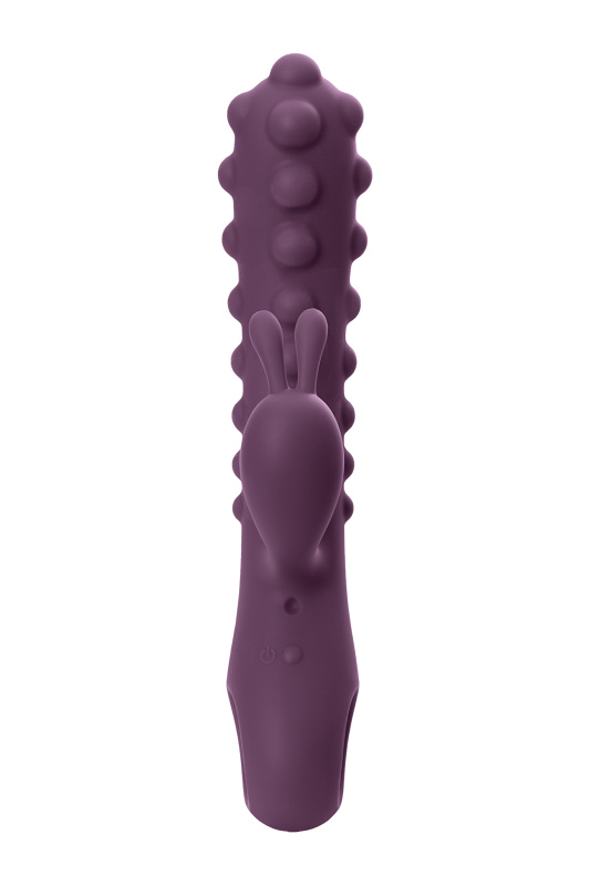Изображение 4, Вибратор с клиторальным стимулятором KOKOS SMON, силикон, фиолетовый, 23 см, TFA-SMON-01-Violet