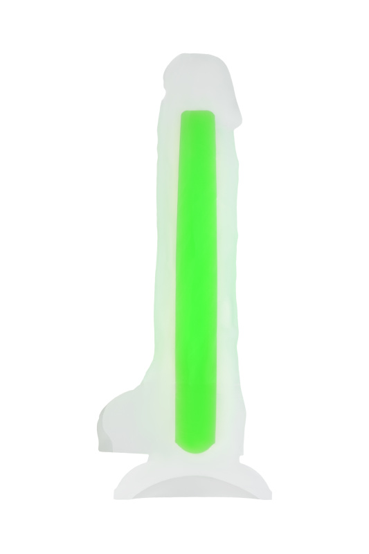 Изображение 2, Фаллоимитатор, светящийся в темноте, Beyond by Toyfa, Clark Glow, силикон, прозрачно-зеленый, 22 см, TFA-872001
