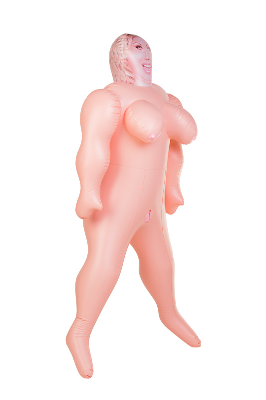 Изображение 3, Кукла надувная Dolls-X by TOYFA Isabella, толстушка, с двумя отверстиями, блондинка, 160 см, TFAM-117007