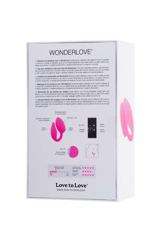 Изображение 10, Многофункциональный стимулятор Love to Love Wonderlove, силикон, розовый, 10 см., TFA-6031353