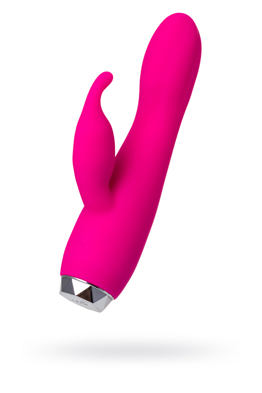 Изображение 1, Вибратор с клиторальным стимулятором L'EROINA, силикон, розовый, 17 см, TFA-561003
