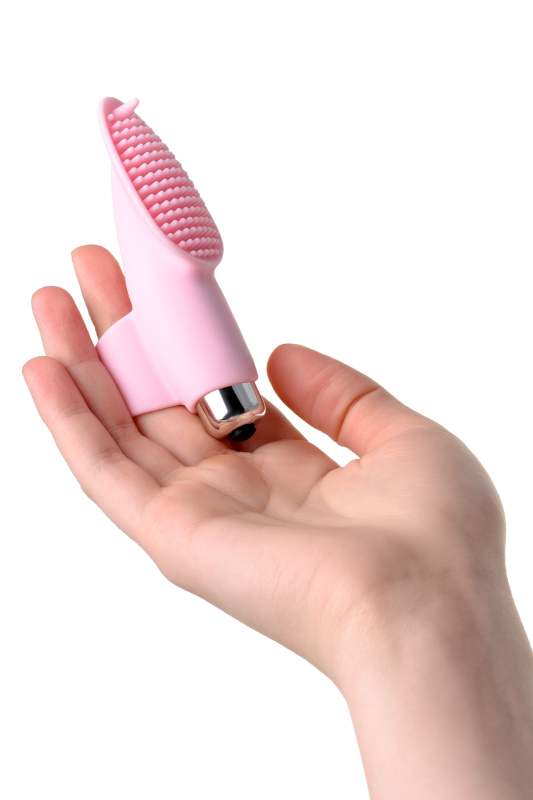 Изображение 8, Вибронасадка на палец JOS TWITY для прелюдии, силикон, розовая, 10,2 см, TFA-782006