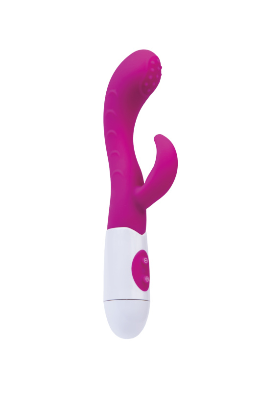 Изображение 2, Вибратор с клиторальным стимулятором TOYFA A-Toys Nessy, силикон, розовый, 20 см, TFA-765003