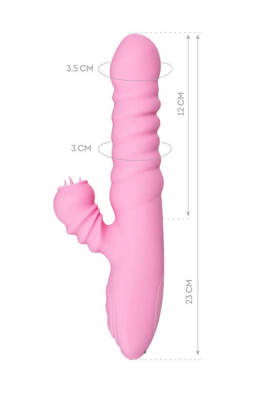Изображение 11, Вибратор JOS Lixy, с функцией Up&Down, силикон, розовый, 23 см, TFA-783037