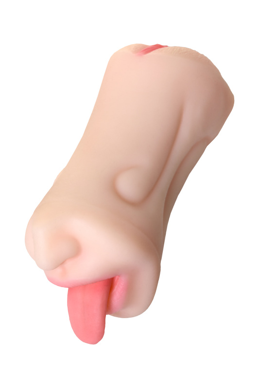Изображение 3, Мастурбатор реалистичный TOYFA Juicy Pussy Fruity Tongue, рот и вагина, TPE, телесный,19 см, TFA-893019