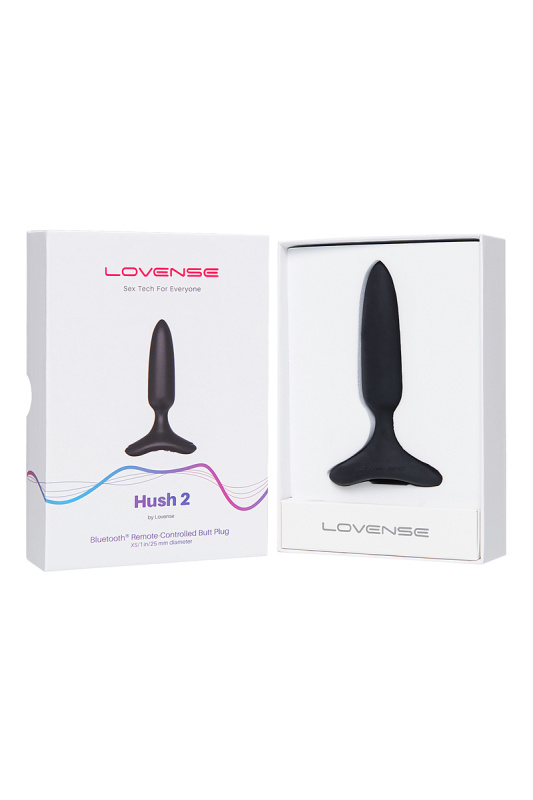 Изображение 5, Анальная втулка LOVENSE Hush 2 (XS), силикон, черная, 12,1 см, Ø 2,5 см, TFA-LE-33