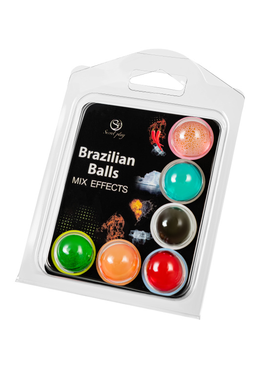 Массажное масло SECRET PLAY BRAZILIAN BALLS, микс эффектов, 6 х 4 гр, TFA-3701