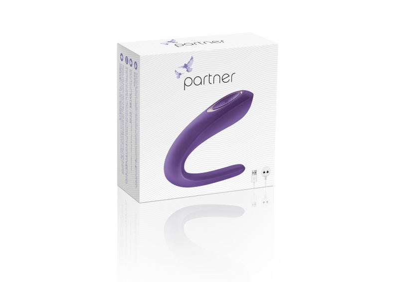 Изображение 9, Многофункциональный стимулятор для пар Satisfyer Partner Toy, силикон, фиолетовый, 18,5 см., TFA-J2008-2