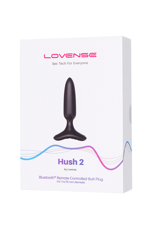 Изображение 6, Анальная втулка LOVENSE Hush 2 (XS), силикон, черная, 12,1 см, Ø 2,5 см, TFA-LE-33