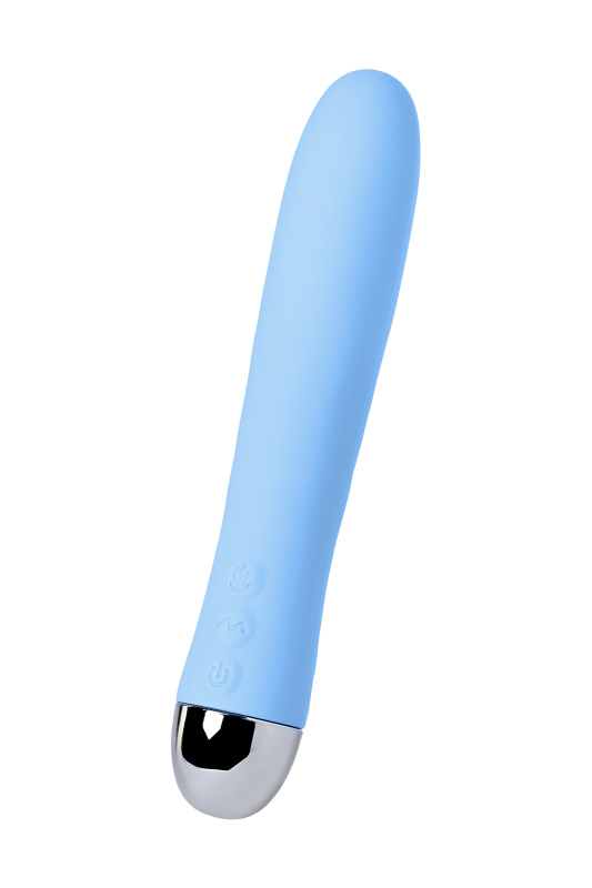 Изображение 2, Вибратор с функцией нагрева и пульсирующими шариками PHYSICS FAHRENHEIT, силикон, голубой, 19 см, TFA-796006