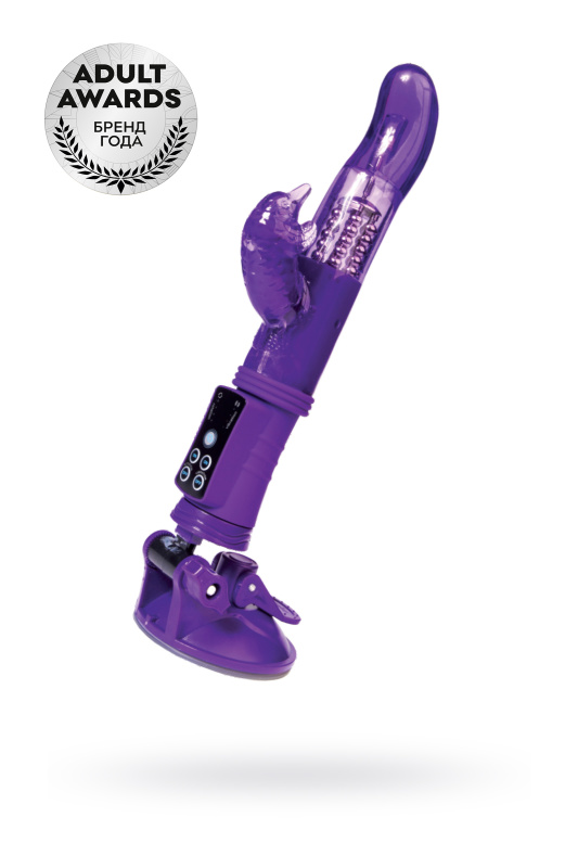 Изображение 1, Вибратор с клиторальным стимулятором TOYFA A-Toys, TPR, фиолетовый, 22,5 см, TFA-765011