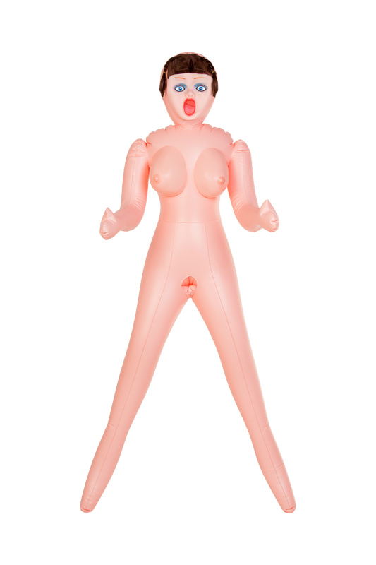 Изображение 2, Кукла надувная Dolls-X by TOYFA Grace, шатенка, с тремя отверситями, кибер вставка: вагина-анус, TFAM-117013