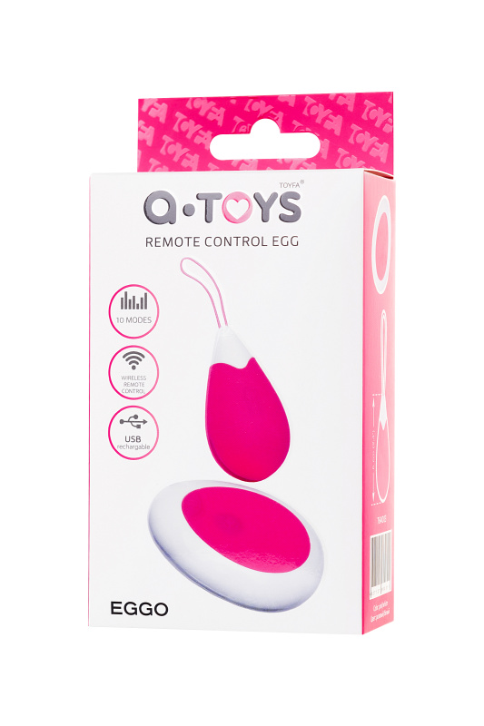 Изображение 5, Виброяйцо ToyFa A-toys Eggo с пультом ДУ, силикон, розовый, 6 см, TFA-764003