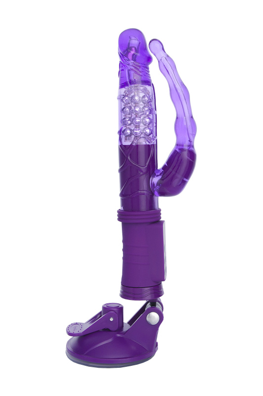Изображение 2, Анально-вагинальный вибратор TOYFA A-toys на присоске, фиолетовый, 22 см, TFA-765008