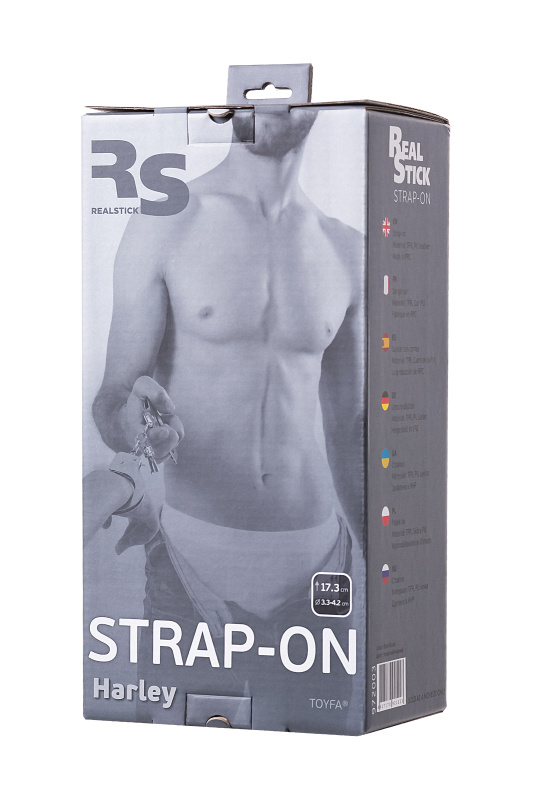 Изображение 11, Страпон на креплении TOYFA RealStick Strap-On Harley, TPR, телесный, 17,3 см, TFA-972003