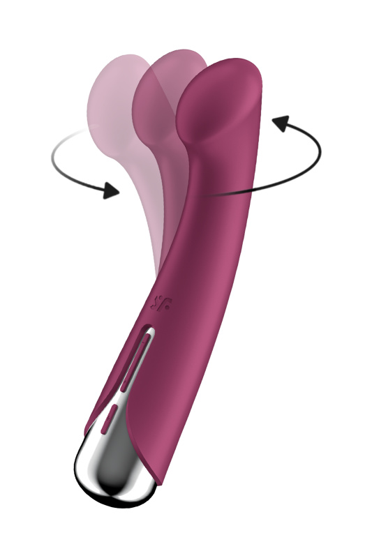 Изображение 6, Вибратор для точки G с ротацией Satisfyer Spinning G-Spot 1, силикон, бордовый, 16,8 см, TFA-4048758 Изображение 6, Вибратор для точки G с ротацией Satisfyer Spinning G-Spot 1, силикон, бордовый, 16,8 см, TFA-4048758