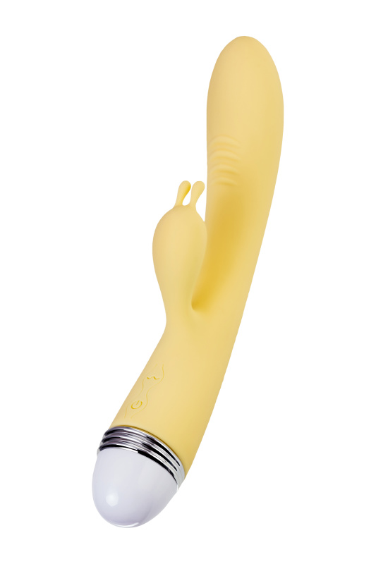 Изображение 5, Вибратор с клиторальным стимулятором Flovetta by Toyfa Aster, силикон, желтый, 22 см, TFA-457701