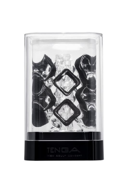 Изображение 9, Нереалистичный мастурбатор TENGA Crysta Block, TPE, прозрачный, 15,5 см, TFA-CRY-003