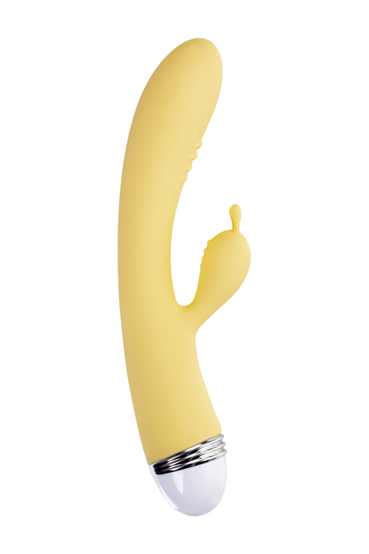Изображение 3, Вибратор с клиторальным стимулятором Flovetta by Toyfa Aster, силикон, желтый, 22 см, TFA-457701