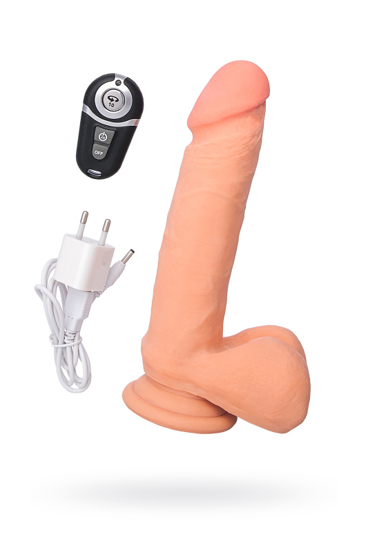 Изображение 1, Вибратор с пультом ДУ RealStick Elite Vibro Xander, TPR, телесный, 10 режимов вибрации, 20 см, TFA-987002