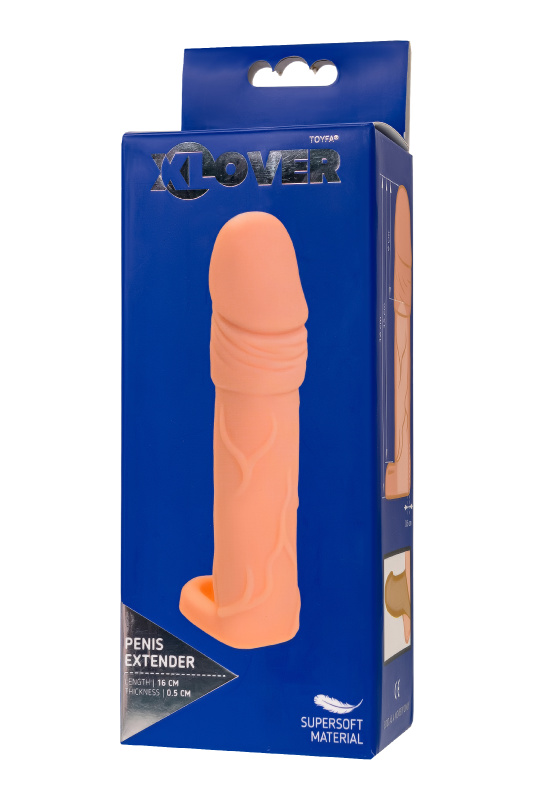 Изображение 8, Насадка XLover by TOYFA, для увеличения размера, TPE, телесный, 16 см, TFA-748037